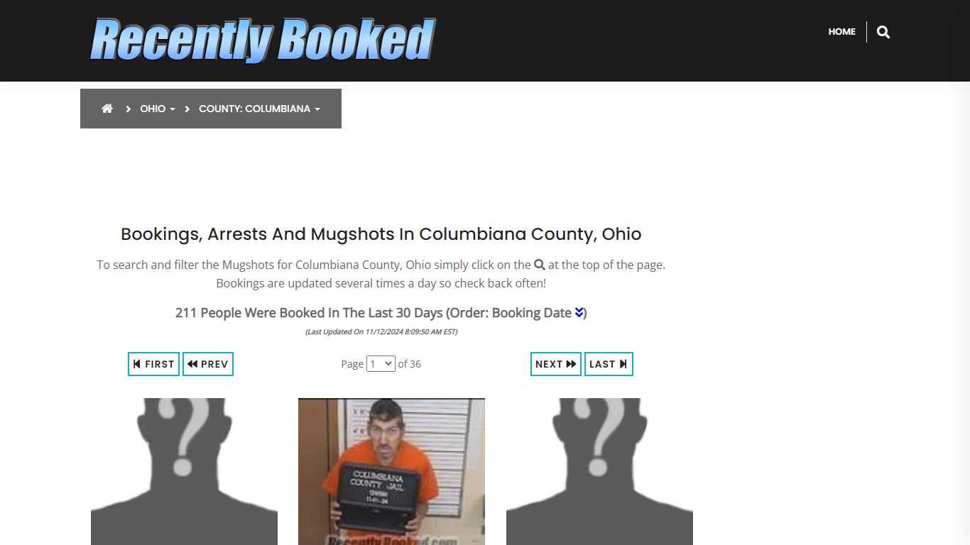 Bookings, Arrests and Mugshots in Columbiana County, Ohio - Recently Booked