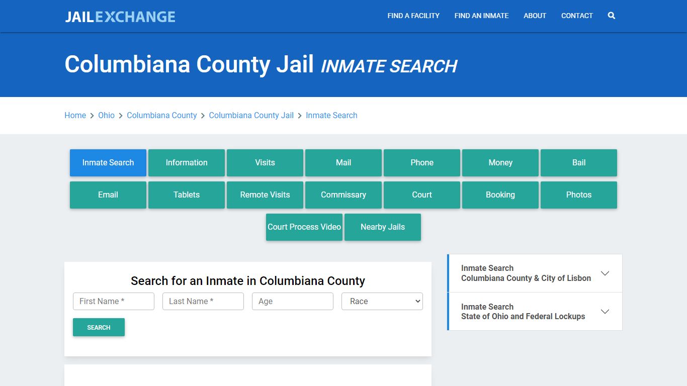 Columbiana County Jail, OH Inmate Search: Roster & Mugshots